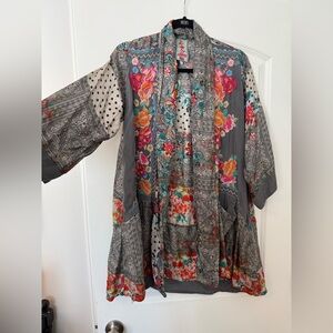 Johnny Was Multicolor Paisley Kimono